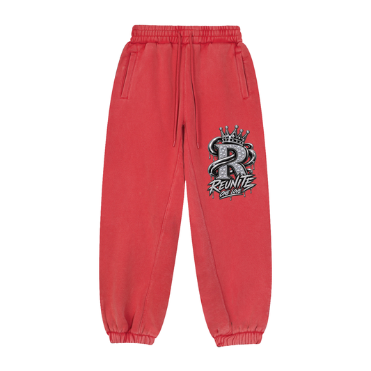 Reunite One Love Crowned Diamond R Jogger Design   Fleeced Jogger Sweatpants
