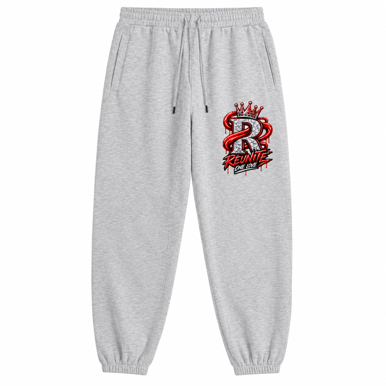 Reunite One Love Crowned Diamond R Jogger Design    Unisex Heavyweight Fleece Joggers