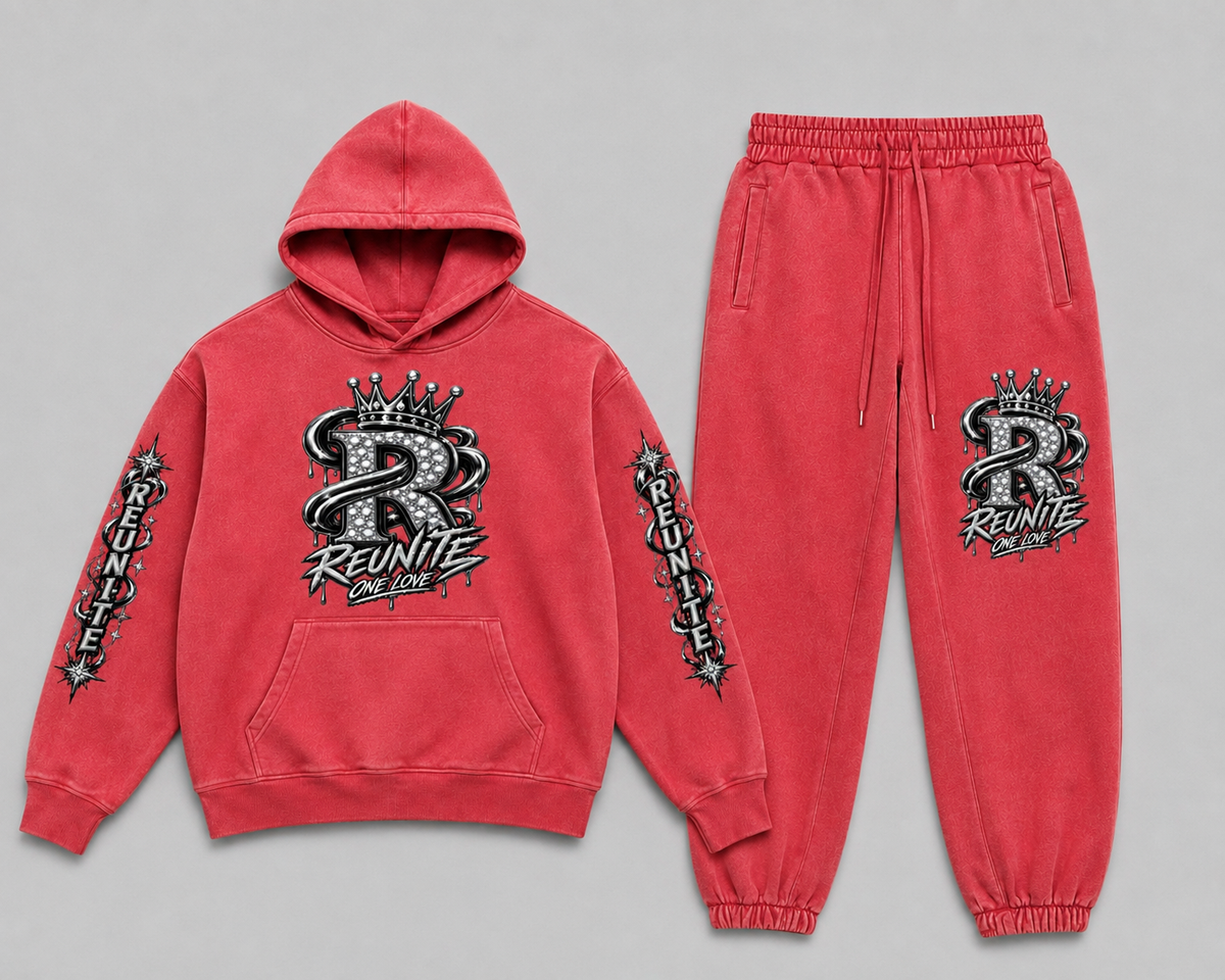 Reunite One Love Crowned Diamond R Jogger Design   Fleeced Jogger Sweatpants