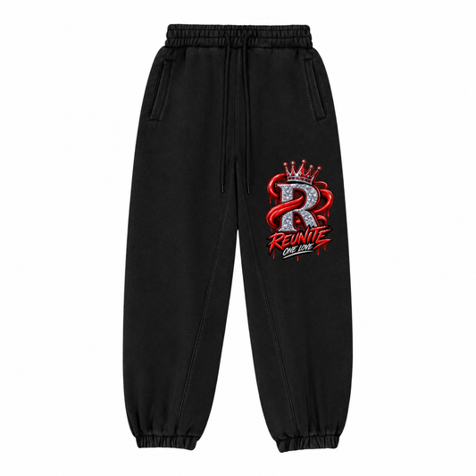 Reunite One Love Crowned Diamond R Jogger Design   Fleeced Jogger Sweatpants