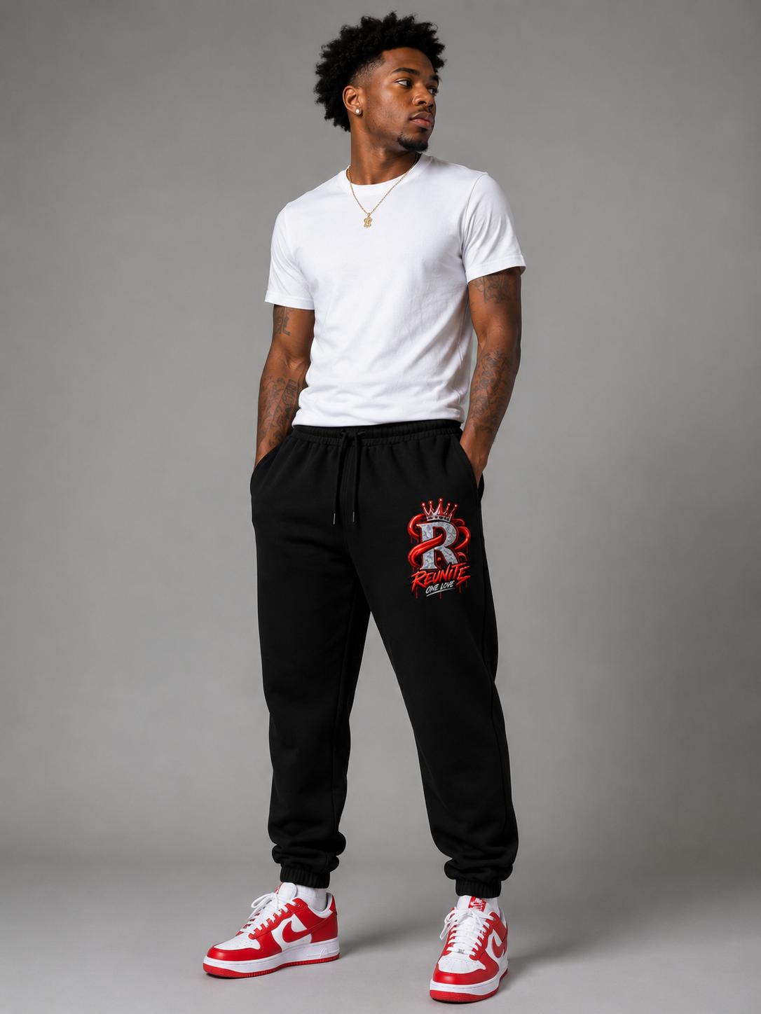 Reunite One Love Crowned Diamond R Jogger Design   Essential Sweatpants