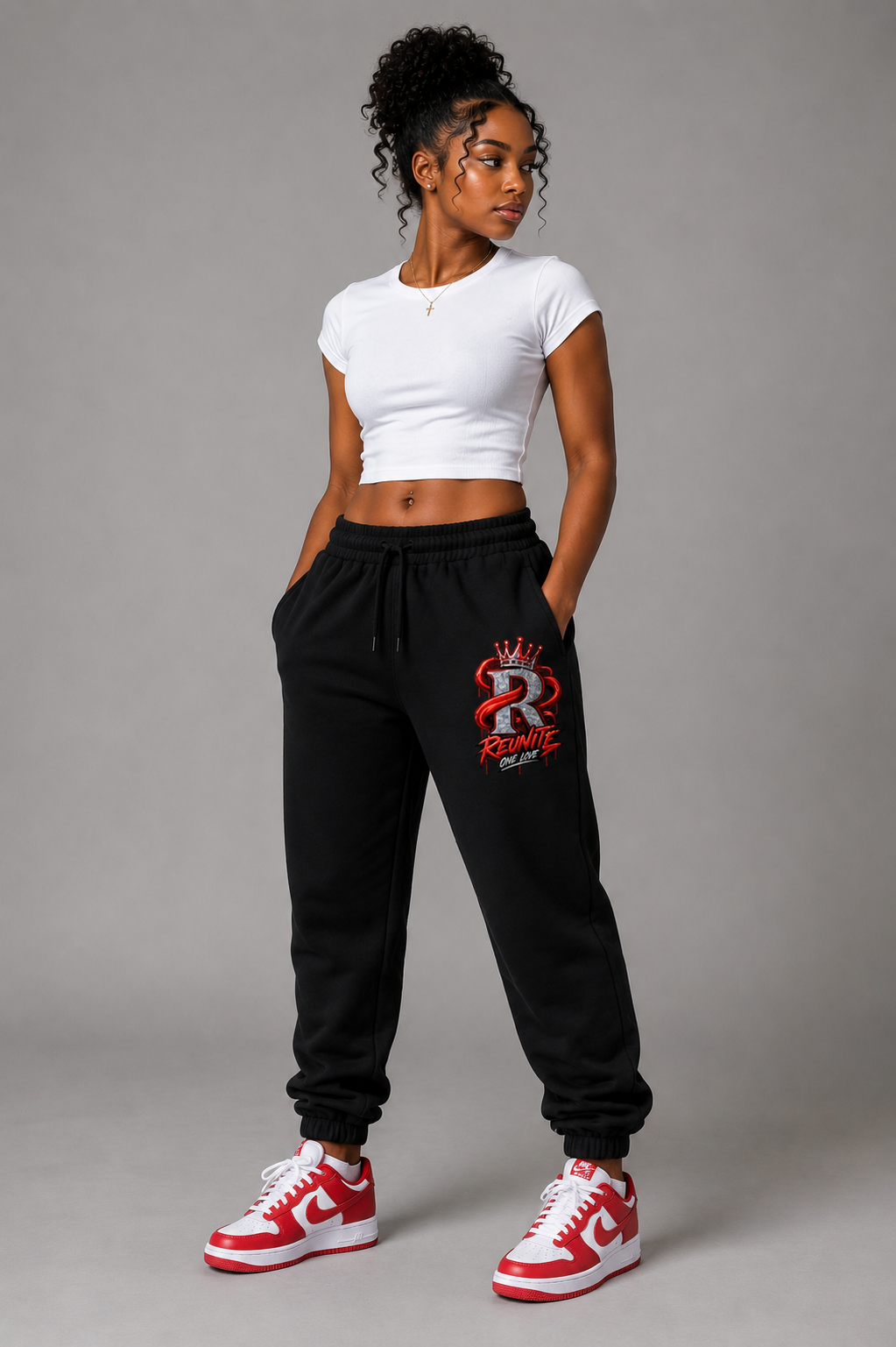 Reunite One Love Crowned Diamond R Jogger Design   Essential Sweatpants